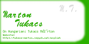 marton tukacs business card